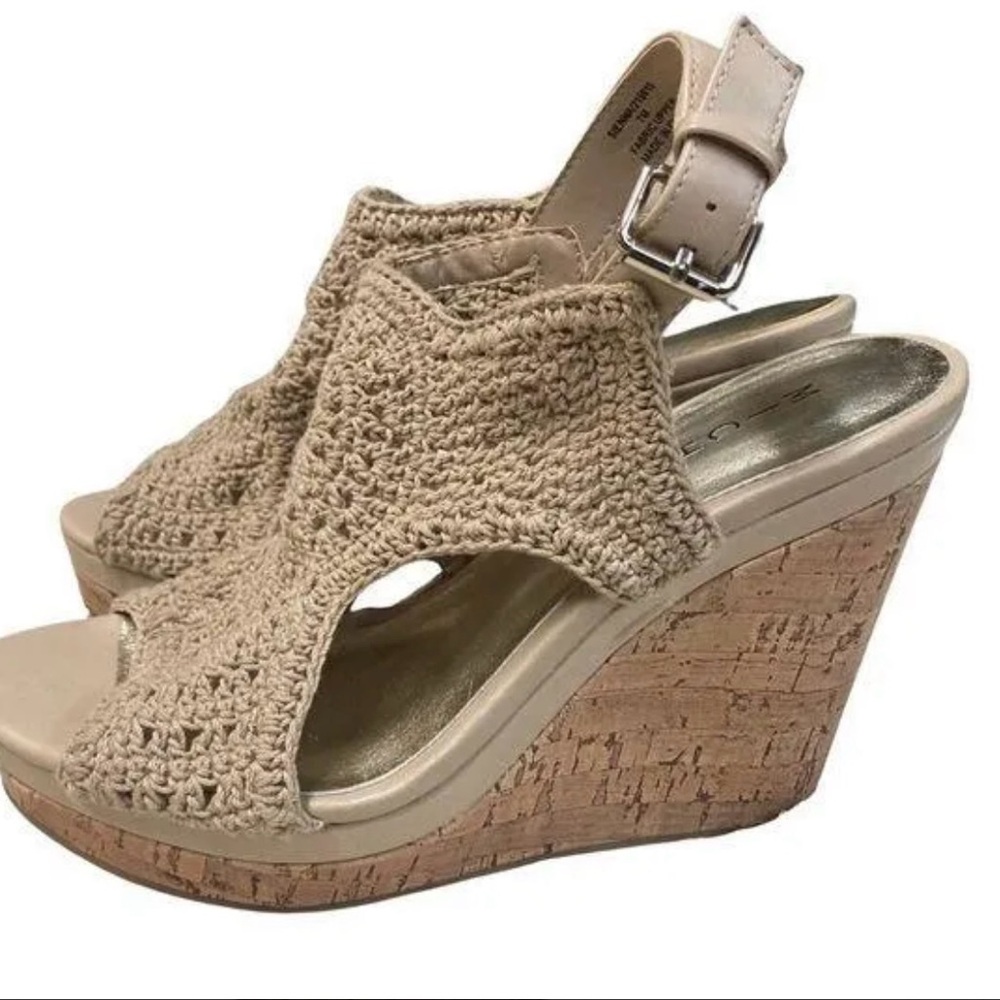 Michael Shannon crochet espadrille wedge